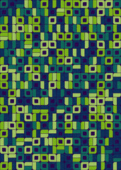 Abstract Geometric Pattern generative computational art illustration