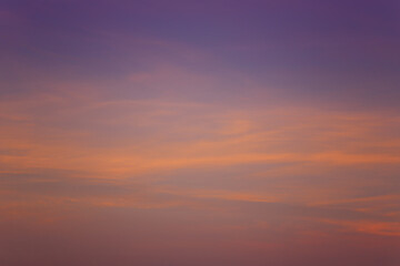 Fototapeta na wymiar Twilight sky with clouds in the sun rises.