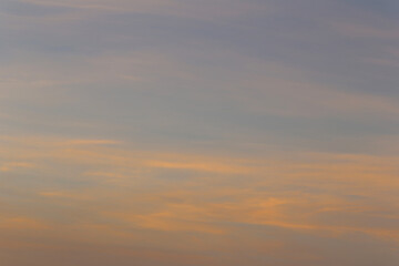 Twilight sky with clouds in the sun rises.