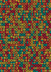 Abstract Geometric Pattern generative computational art illustration