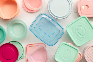 various containers for food storage