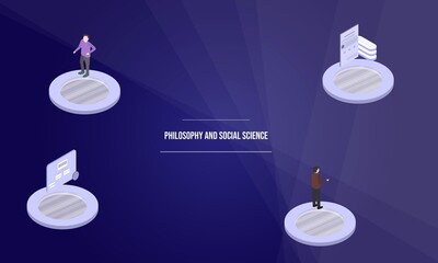 philosophy and social science concept on abstract design