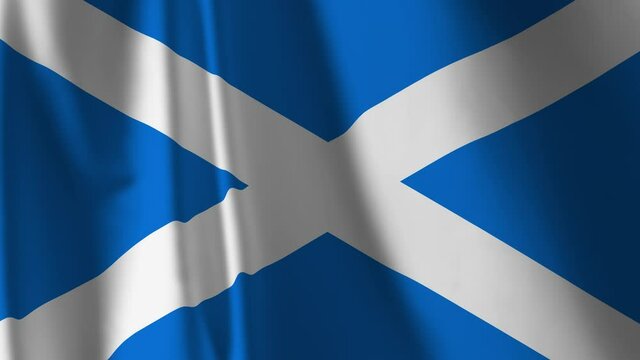 Flag of the Scotland waving in the wind. Background. A series of "Flags of the world."