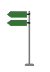 Sign Street  Isolated With Gradient Mesh, 3d Illustration.
