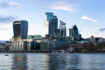 A view of the City of London over the Thames