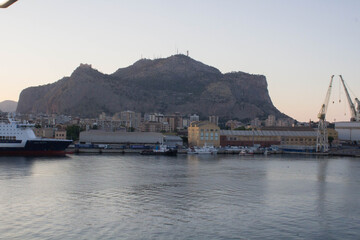 Fototapeta premium ships in storage in the Palermo shipyard in Italy 