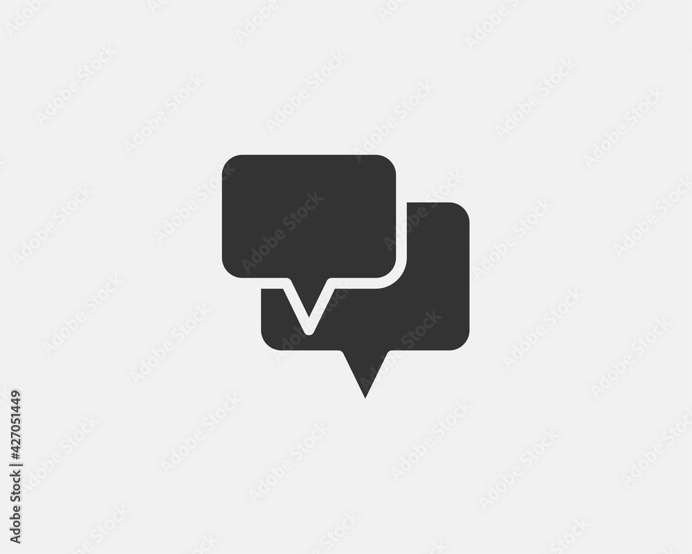 Poster chat icon vector design element. talk bubble speech sign. dialogue balloon.