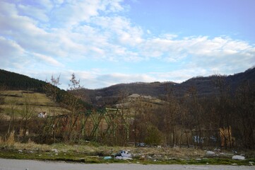 old green iron railway bridge
