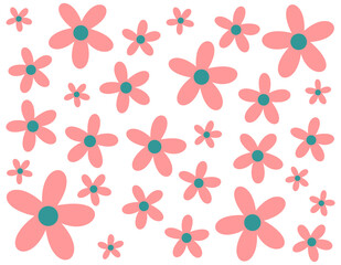 カラフルな花の背景　ベクターイラスト