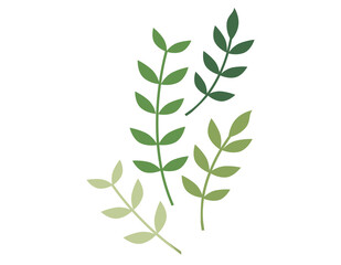 北欧風の草　ベクターイラスト　背景　フレーム