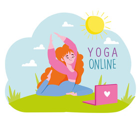 yoga online outdoor
