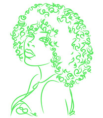 beautiful woman portrait isolated vector illustration