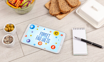 Healthy Tablet Pc compostion concept