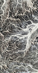 where rays are born, vertical abstract photography of the deserts of Africa from the air, 
