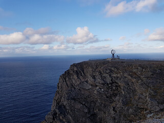 Obraz premium The northcape globe in Nordkapp municipality