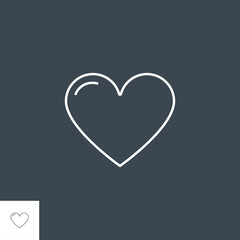Heart Related Vector Line Icon. Drugs. Isolated on Black Background. Editable Stroke.