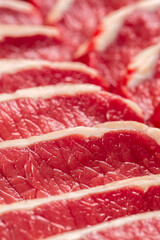 Raw meat for steak in restaurant