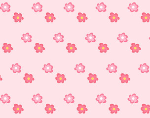 Floral pattern. Floral background, wallpaper. Textile, fabric. Colorful flowers. Cartoon style.