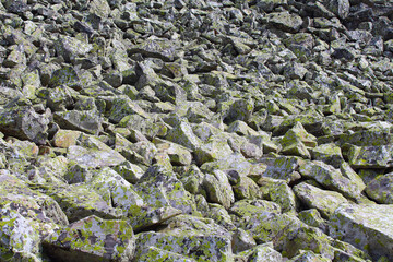 Large mountain stones. Close-up. Background. Texture. Scenery.