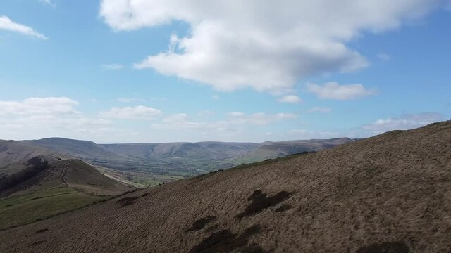 Hiking trip in Mam Tor in National Park Peak District ,England