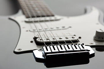 Fototapeta na wymiar Electric guitar, focus selection on strings