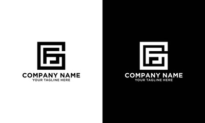 Letter GFS logo design concept template vector on a black and white background.