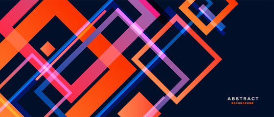 Gradient geometric shapes on dark background