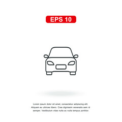 web icon car sign isolated on white background. Simple vector illustration.