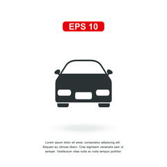 web icon car sign isolated on white background. Simple vector illustration.