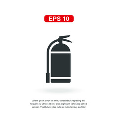 web icon Fire extinguisher sign isolated on white background. Simple vector illustration.