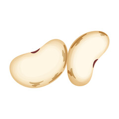Beans vector cartoon icon. Vector illustration bean on white background. Isolated cartoon illustration icon of beans .
