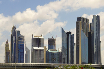 United Arab Emirates , Dubai,  Landscape with tall buildings