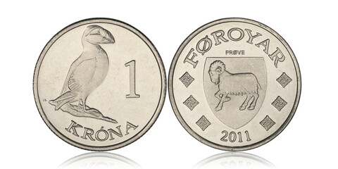 one krona coin