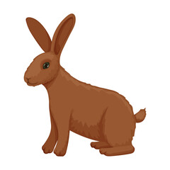 Rabbit vector cartoon icon. Vector illustration bunny on white background. Isolated cartoon illustration icon of rabbit.
