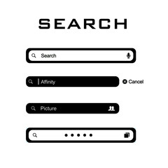 search bar vector for website
