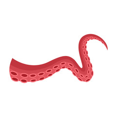 Tentacle of octopus vector cartoon icon. Vector illustration octopus on white background. Isolated cartoon illustration icon of tentacle .