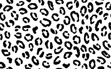 Abstract modern leopard seamless pattern. Animals trendy background. Black and white decorative vector stock illustration for print, card, postcard, fabric, textile. Modern ornament of stylized skin