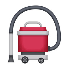 Vacuum cleaner vector cartoon icon. Vector illustration electric vacuum on white background. Isolated cartoon illustration icon of cleaner.