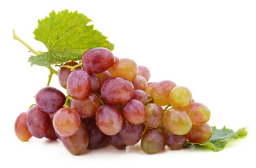 One bunch of red grapes.