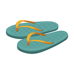 Sandal vector cartoon icon. Vector illustration flipflop on white background. Isolated cartoon illustration icon of sandal.