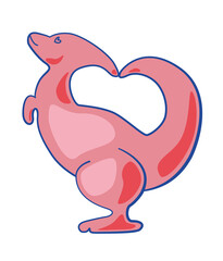 Cute dinosaur vector colorful and funny computer graphic