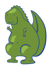Cute dinosaur vector colorful and funny computer graphic