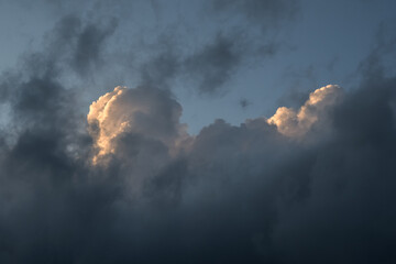 White cloud and dark sky textured background
