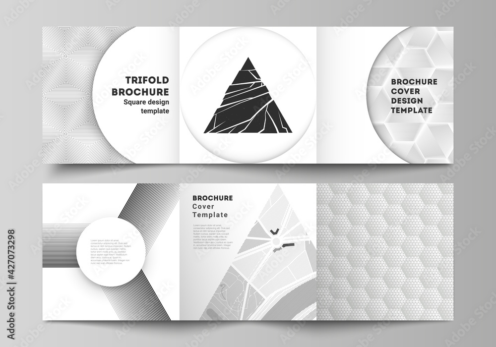 Poster minimal vector editable layout of square format covers design templates for trifold brochure, flyer,