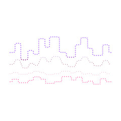 Sound wave vector cartoon icon. Vector illustration sound wave on white background. Isolated cartoon illustration icon of form.