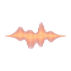 Sound wave vector cartoon icon. Vector illustration sound wave on white background. Isolated cartoon illustration icon of form.