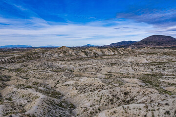 The Badlands of Abanilla and Mahoya near Murcia in Spain