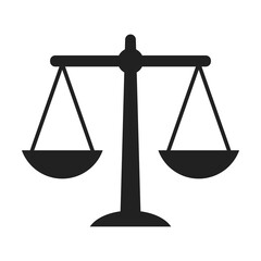 Scales of justice icon vector illustration