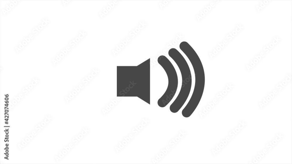 Poster 4k render of an animated speaker icon for web