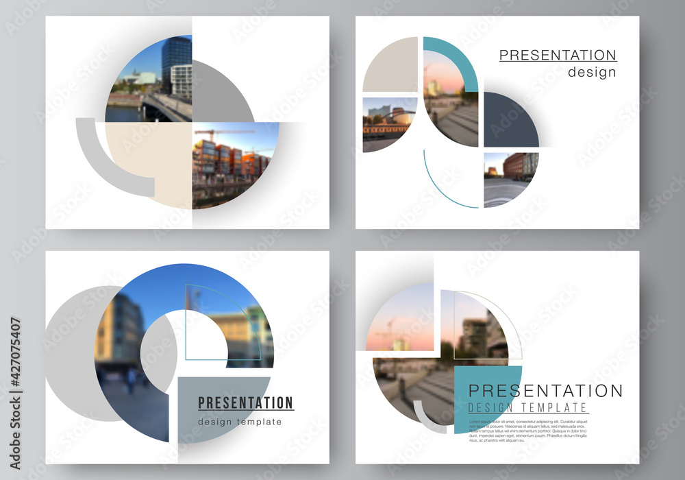 Poster vector layout of the presentation slides design business templates, multipurpose template for presen